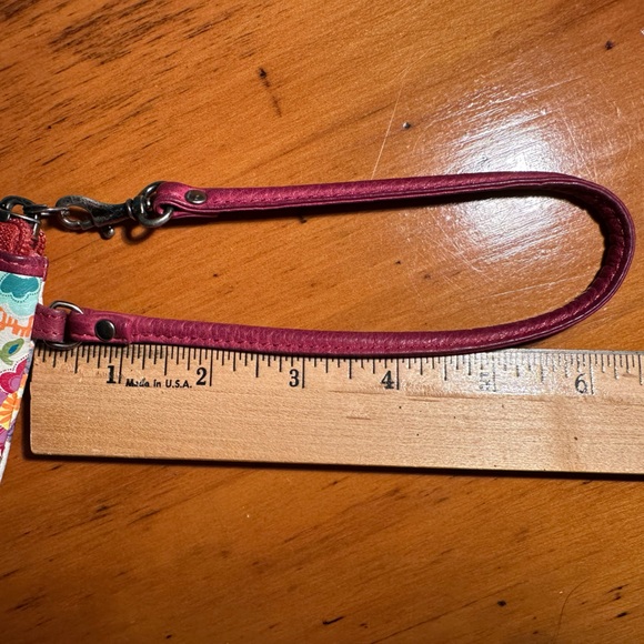 Bright Boho Flowers Leather Fossil Wristlet with Detachable Strap - Picture 10 of 12